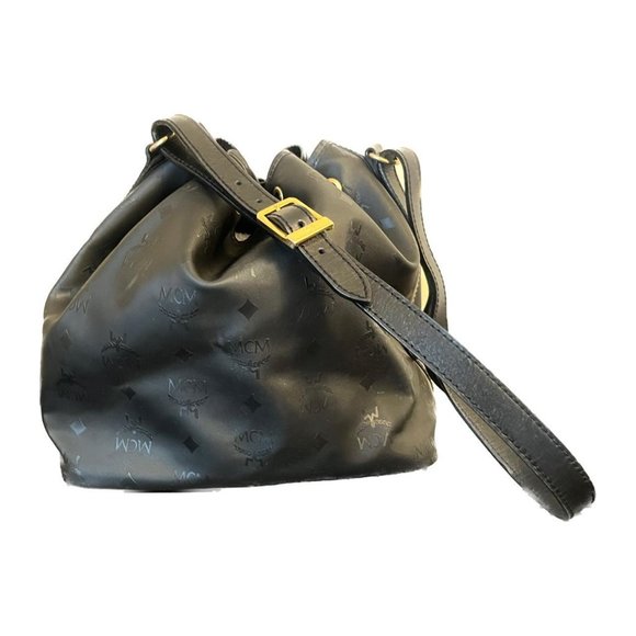 Vintage MCM Drawstring Bucket Bag in Excellent Condition
